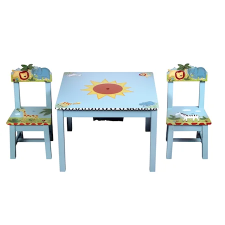 Hand-Painted Table & Chairs Set